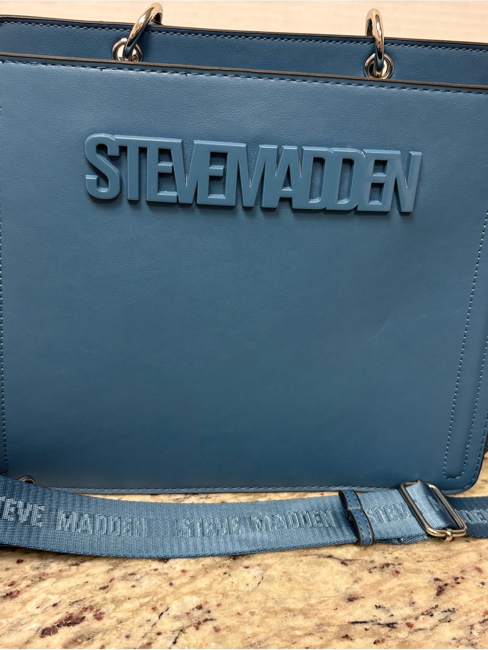 Steve Madden Blue Bevelyn Convertible Crossbody Bag